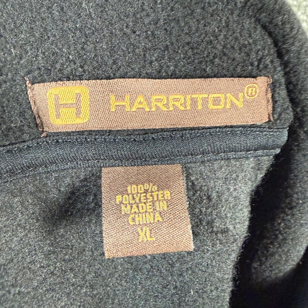 Harriton Guinness Fleece Vest Mens XL Black Full Zip Embroidered Logo Beer Irish - Picture 2 of 7